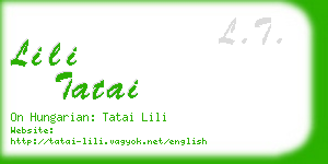 lili tatai business card